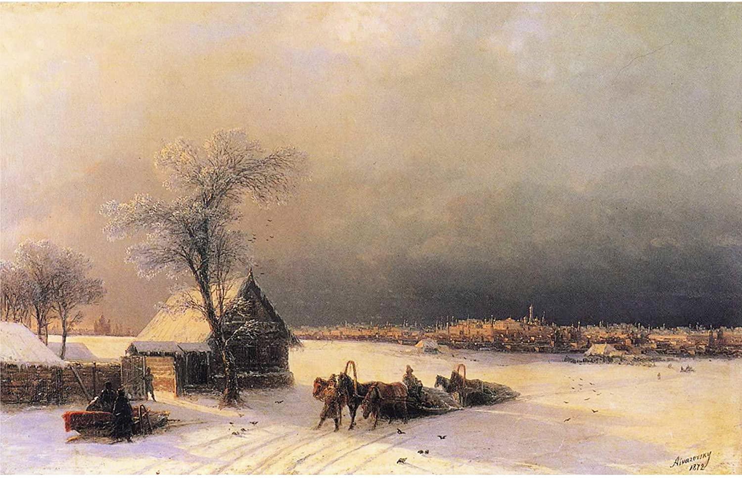 pintura Moscú En Invierno Desde Las Colinas Del Gorrión - Ivan Aivazovsky