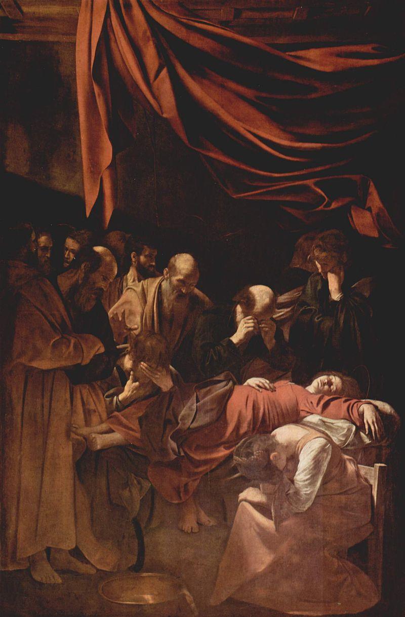 pintura Muerte de la Virgen - Caravaggio