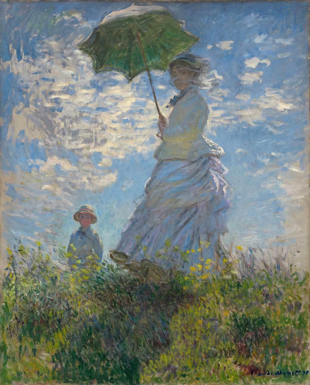 pintura Mujer Con Sombrilla - Claude Monet