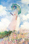 pintura Mujer Con Sombrilla Mirando a La Izquierda - Claude Monet