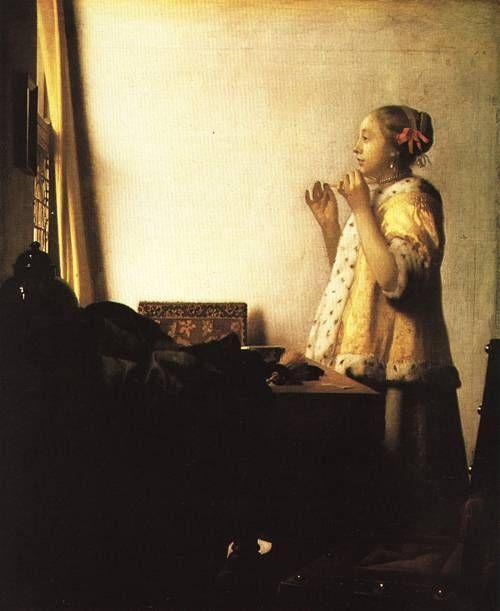 pintura Mujer Joven Con Un Collar De Perlas - Johannes Vermeer