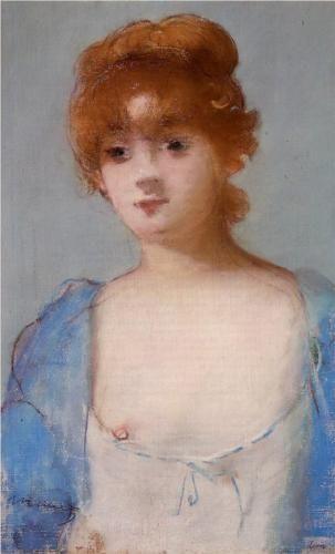 pintura Mujer Joven En Un Negligee - Edouard Manet