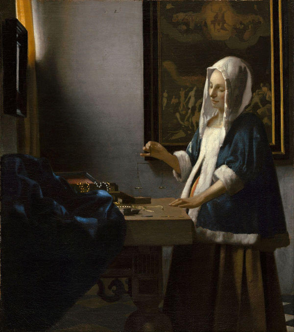 pintura Mujer Sosteniendo Un Equilibrio - Johannes Vermeer