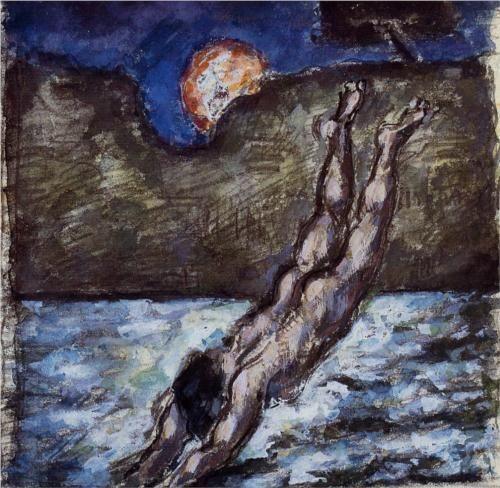 pintura Mujer Zambulléndose En El Agua - Paul Cezanne