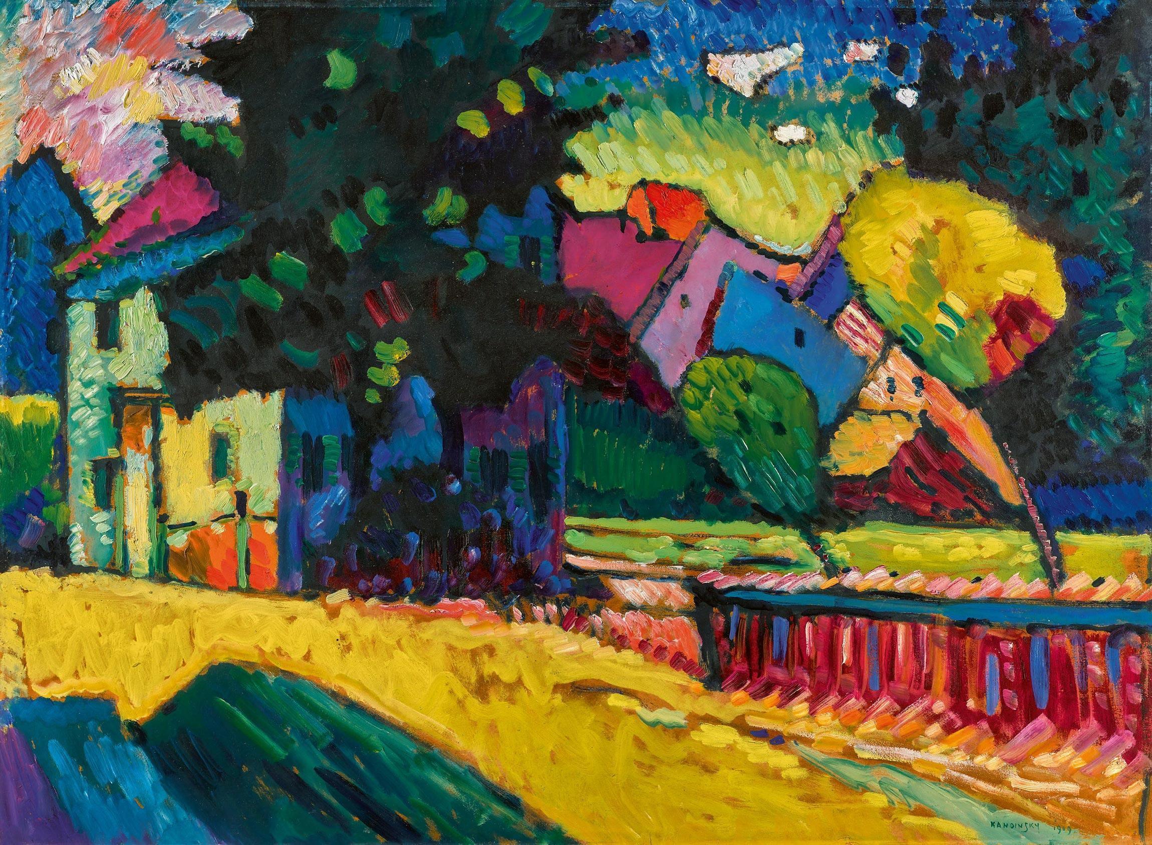 pintura Murnau, Paisaje Con Casa Verde - Wassily Kandinsky