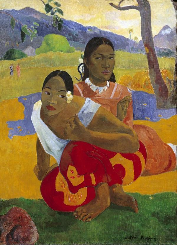 pintura Nafea Faa Ipoipo? (¿Cuándo te casarás?) - Paul Gauguin