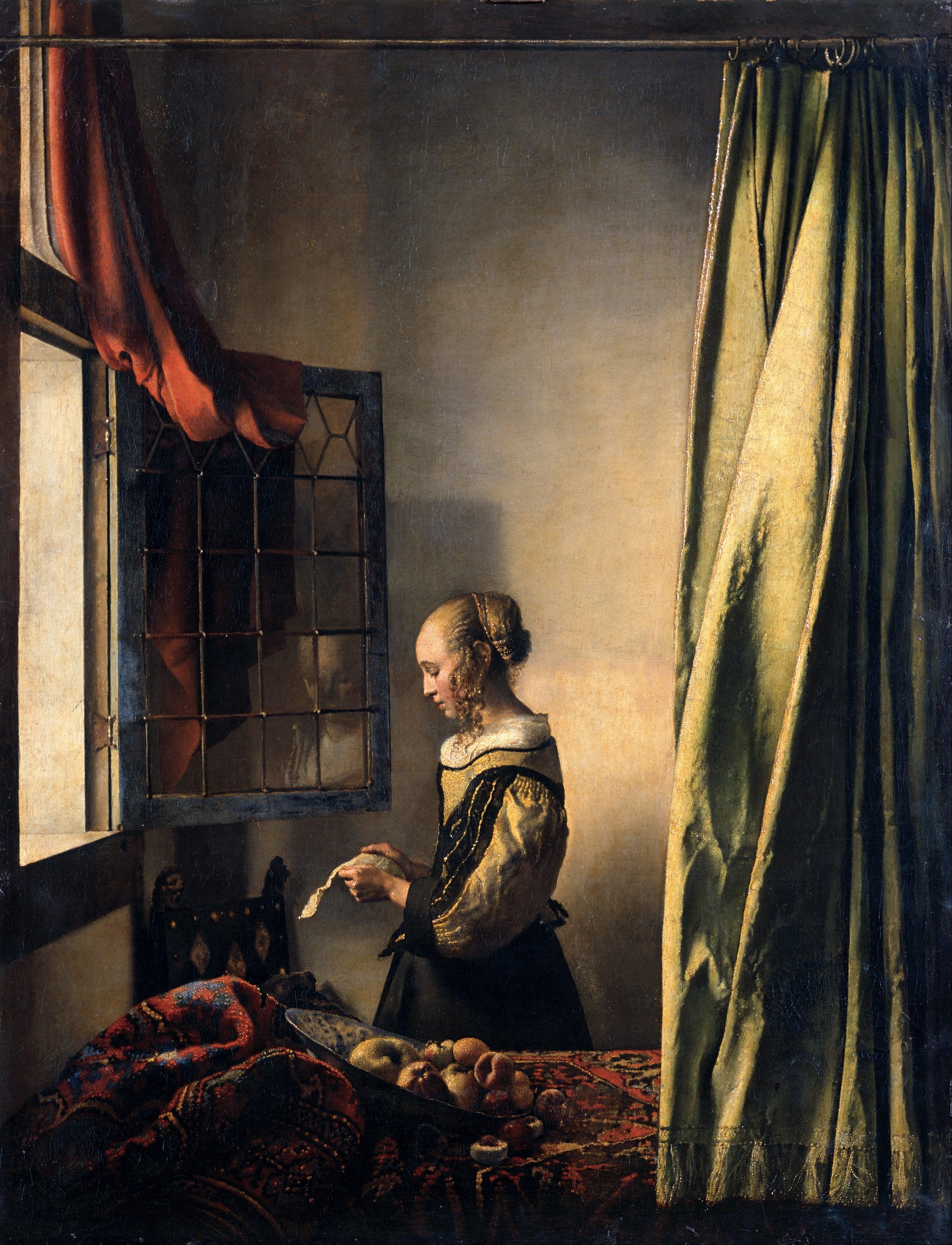 pintura Niña Leyendo Una Carta En Una Ventana Abierta - Johannes Vermeer