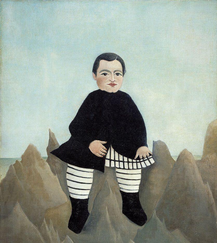 pintura Niño En Las Rocas - Henri Rousseau
