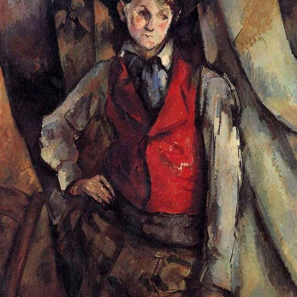 Paul Cézanne Le Gilet Rouge Impression Encadrée Personnalisée Le