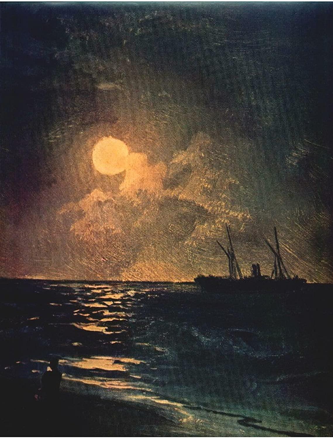 pintura Noche De Luna Llena - Ivan Aivazovsky