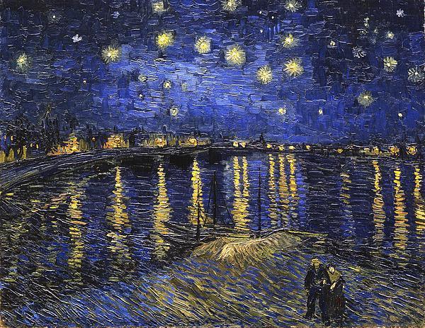 pintura Noche Estrellada Sobre El Ródano - Vincent Van Gogh