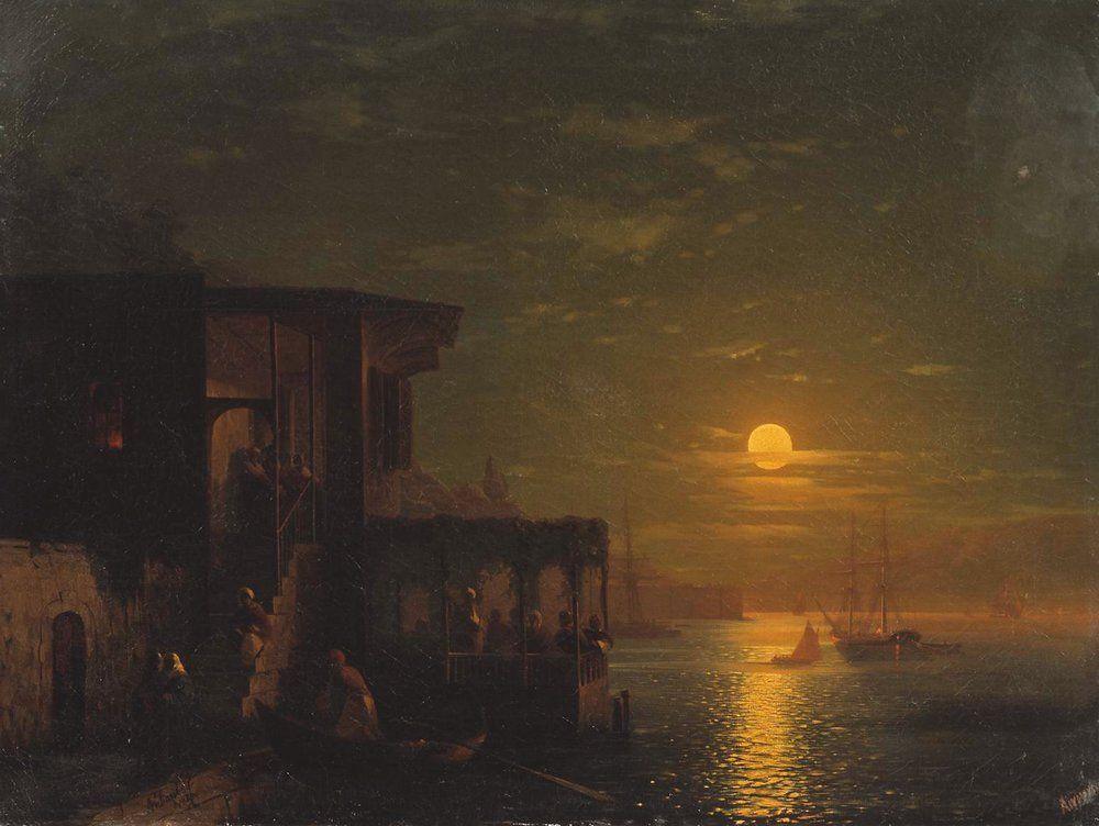 pintura Noche Lunar En El Mar - Ivan Aivazovsky