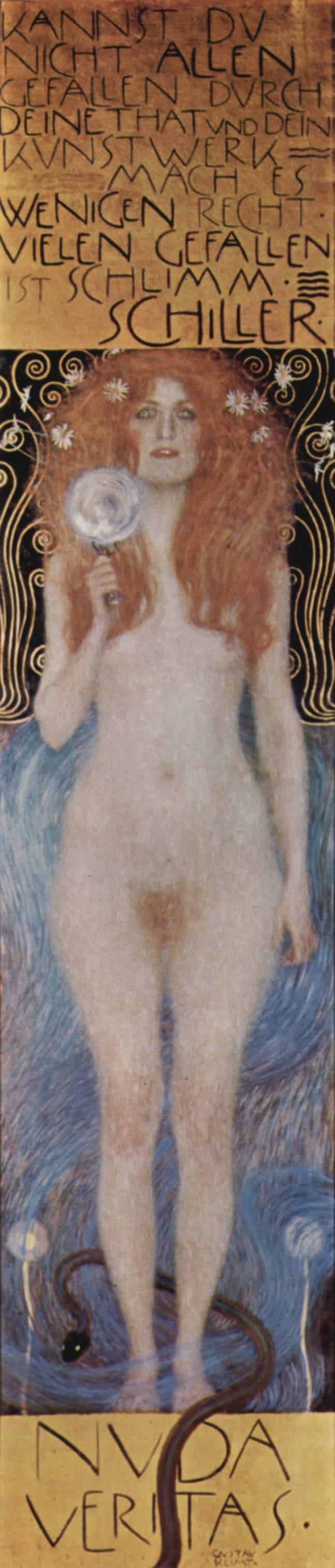 pintura Nuda Veritas - Gustav Klimt