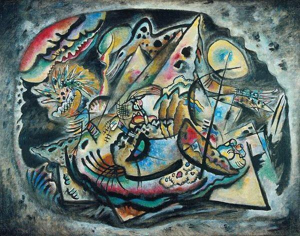 pintura Oval Gris - Wassily Kandinsky