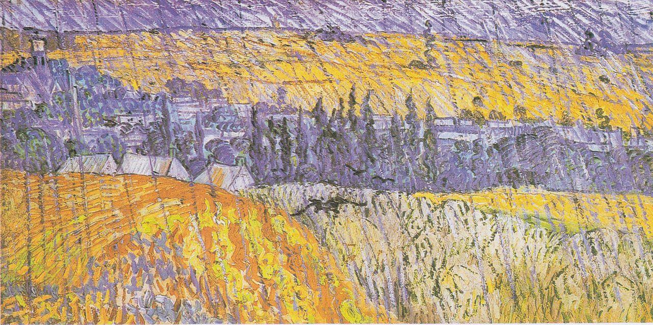 pintura Paisaje Bajo La Lluvia - Vincent Van Gogh