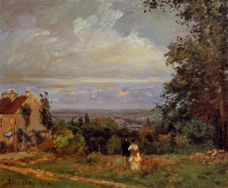 pintura Paisaje Cerca De Louveciennes - Camille Pissarro