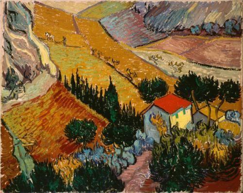 pintura Paisaje Con Casa Y Labrador - Vincent Van Gogh