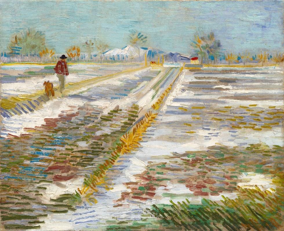 pintura Paisaje En La Nieve - Vincent Van Gogh
