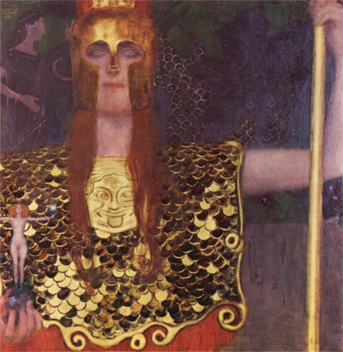 pintura Pallas Athene - Gustav Klimt