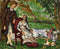 pintura Pareja En Un Jardín - Paul Cezanne