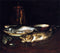 pintura Pescado, Plato Y Olla De Cobre - William Merritt Chase