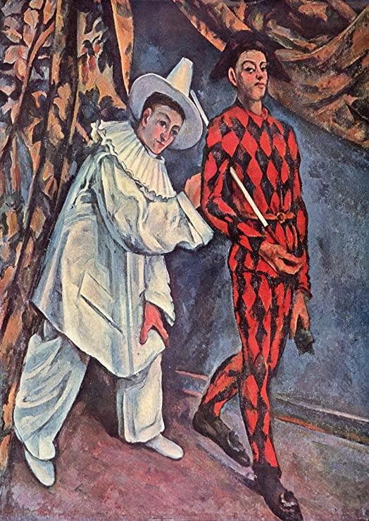 pintura Pierrot Y Arlequín - Paul Cezanne