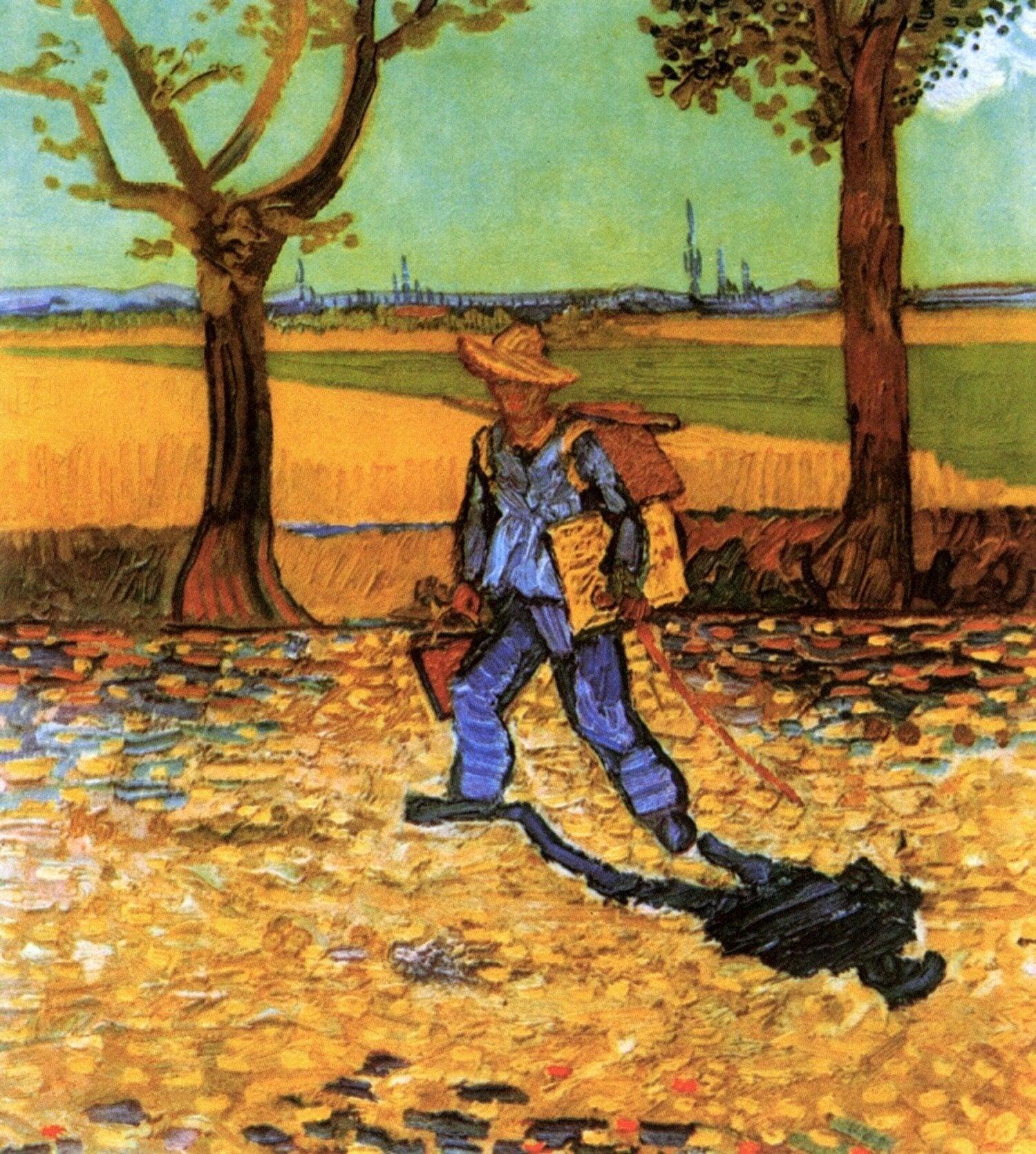 pintura Pintor En Su Camino Al Trabajo - Vincent Van Gogh