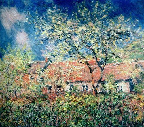 pintura Primavera En Giverny - Claude Monet
