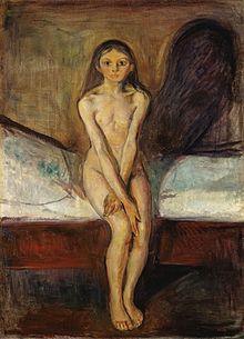 pintura Pubertad - Edvard Munch