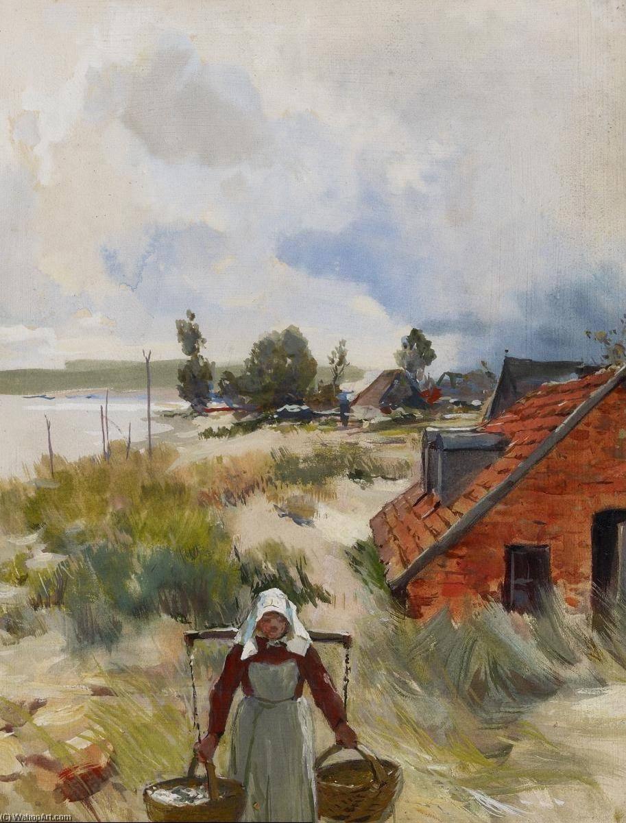 pintura Pueblo De Pescadores En El mar Báltico - Walter Moras