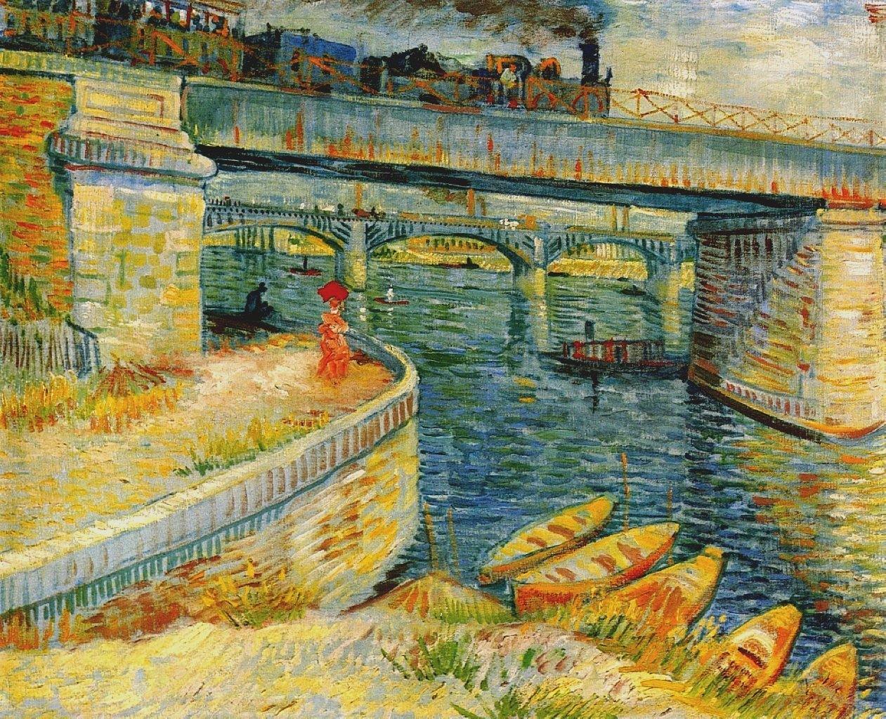 pintura Puentes Sobre El Sena En Asnieres - Vincent Van Gogh
