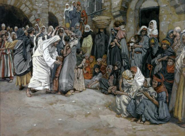 Reprodu o de Little Children Come To Me James Tissot