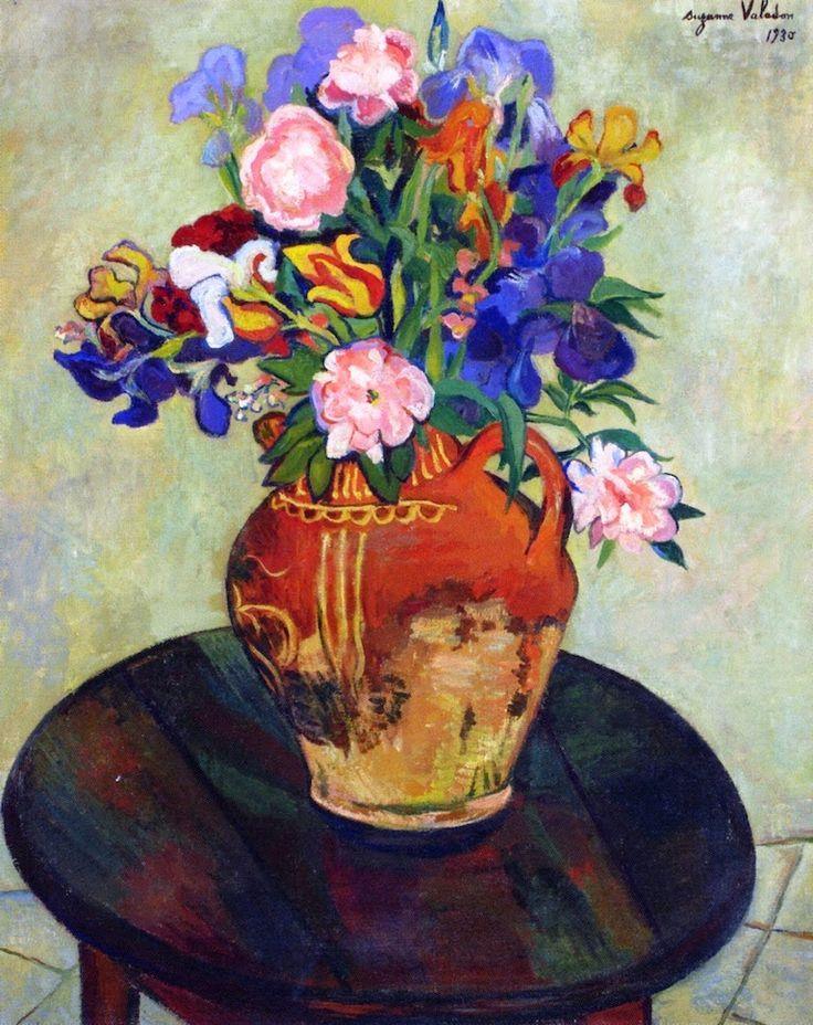 pintura Ramo De Flores Sobre Una Mesa - Suzanne Valadon