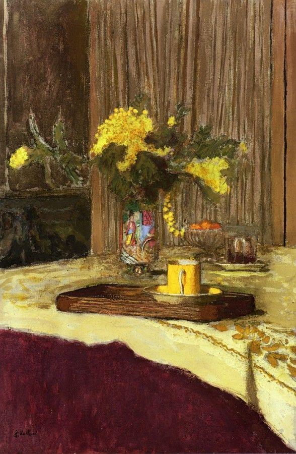 pintura Ramo De Mimosa Sobre Una Mesa - Edouard Vuillard
