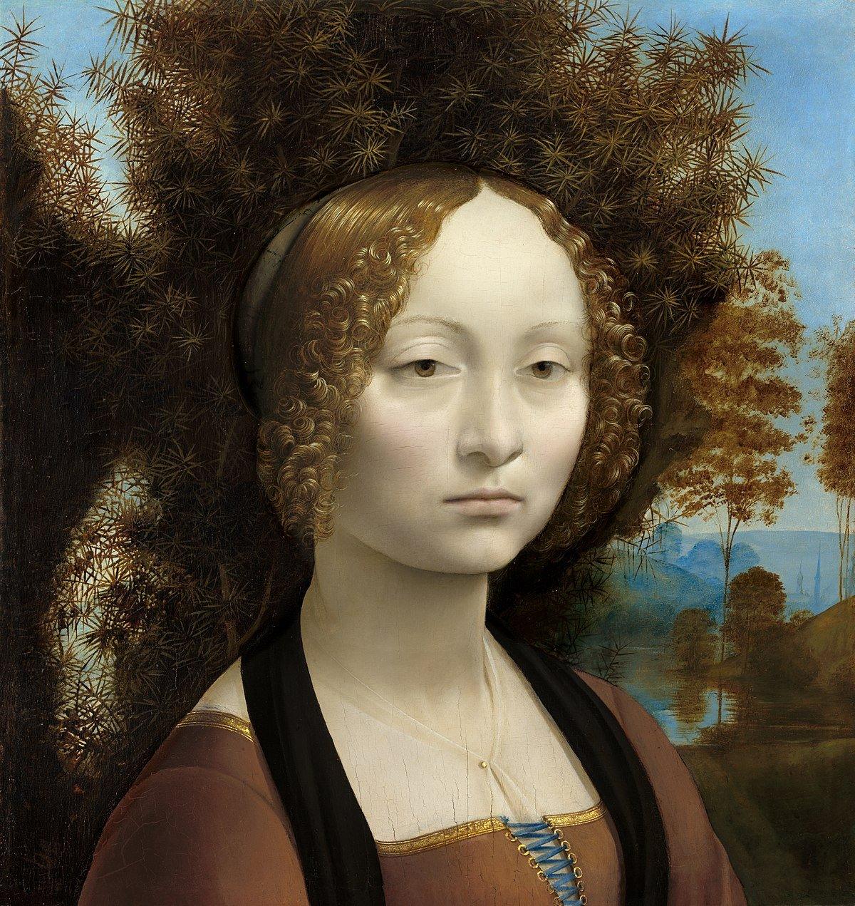 pintura Retrato De Ginevra Benci - Leonardo Da Vinci