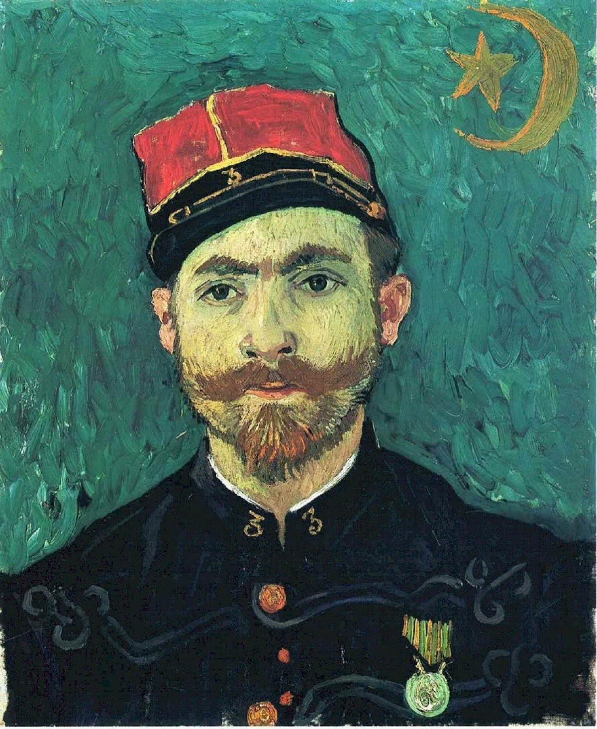 pintura Retrato De Milliet, Segundo Teniente De Los Zuavos - Vincent Van Gogh