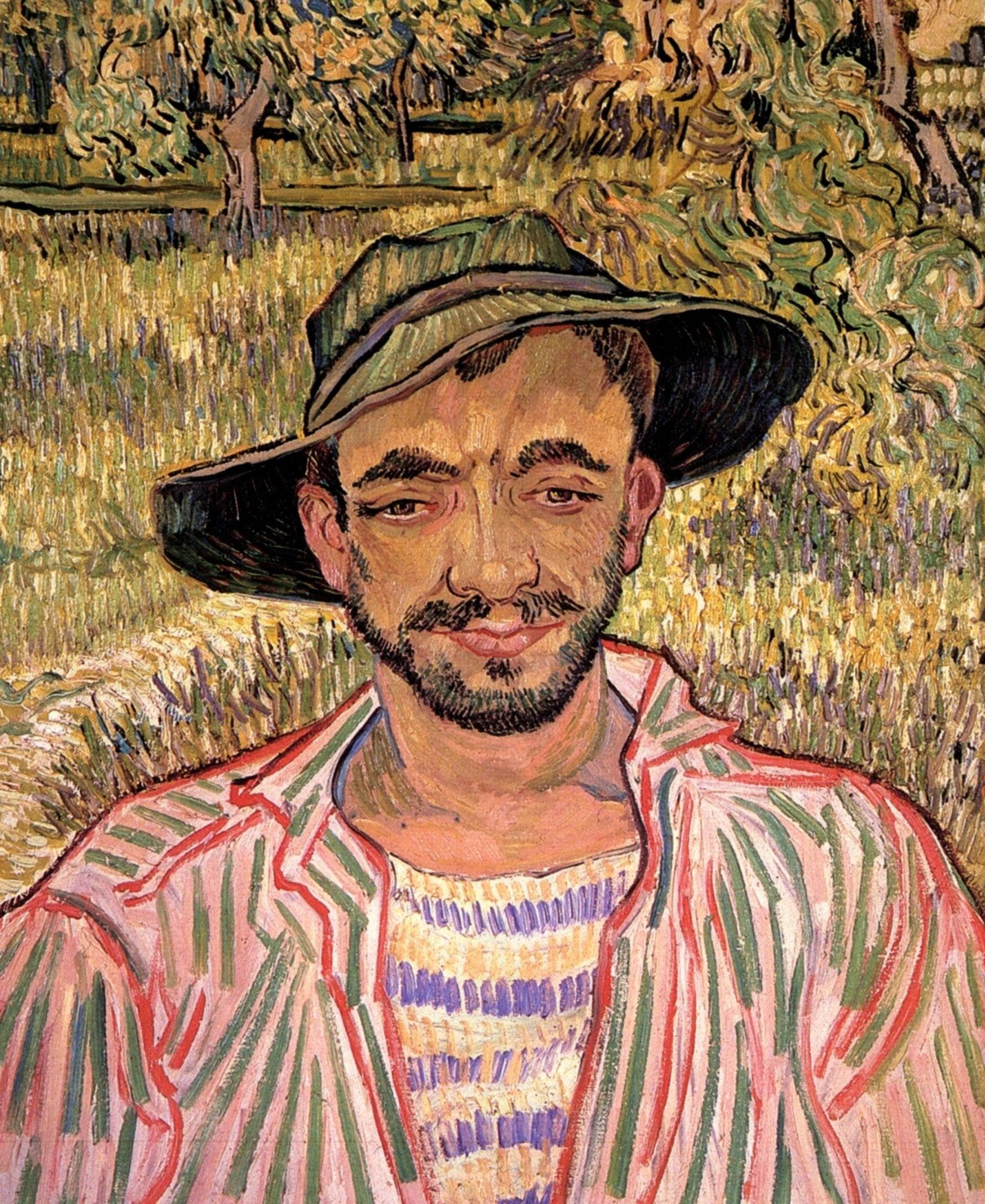 pintura Retrato De Un Joven Campesino - Vincent Van Gogh