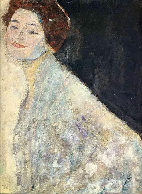 pintura Retrato De Una Dama De Blanco Sin Terminar - Gustav Klimt