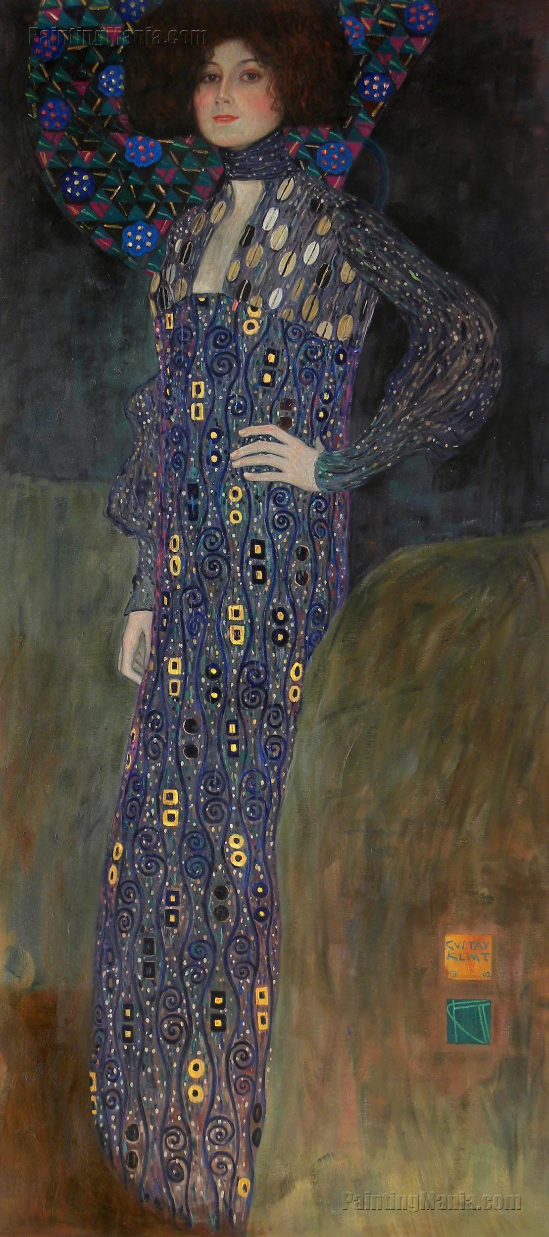 pintura Retrato De Una Emilie Floge - Gustav Klimt