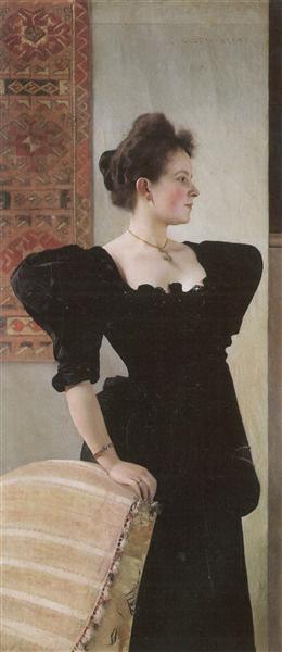 pintura Retrato Me Marie Breunig - Gustav Klimt