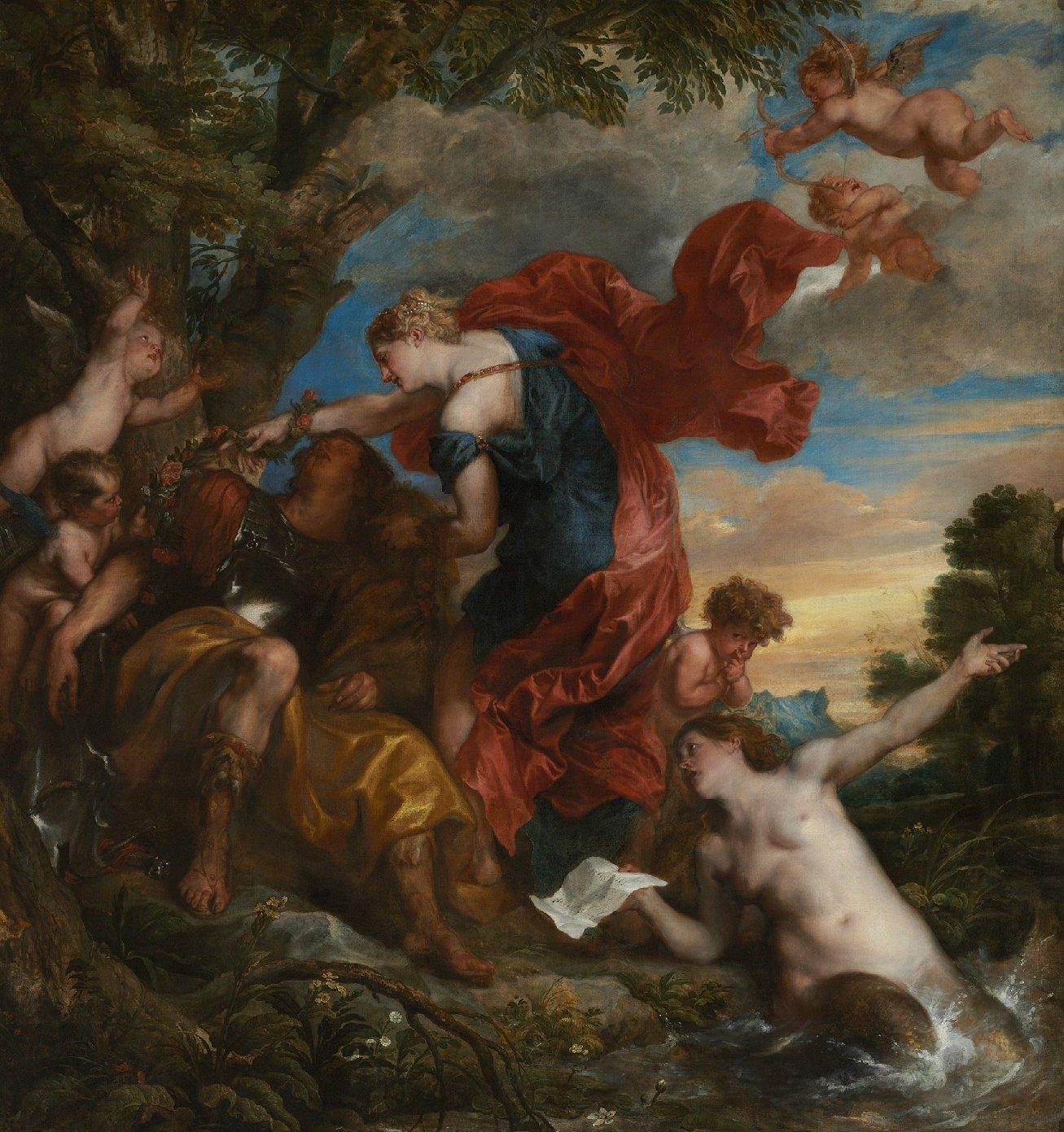 pintura Rinaldo Y Armida - Anthony Van Dyck