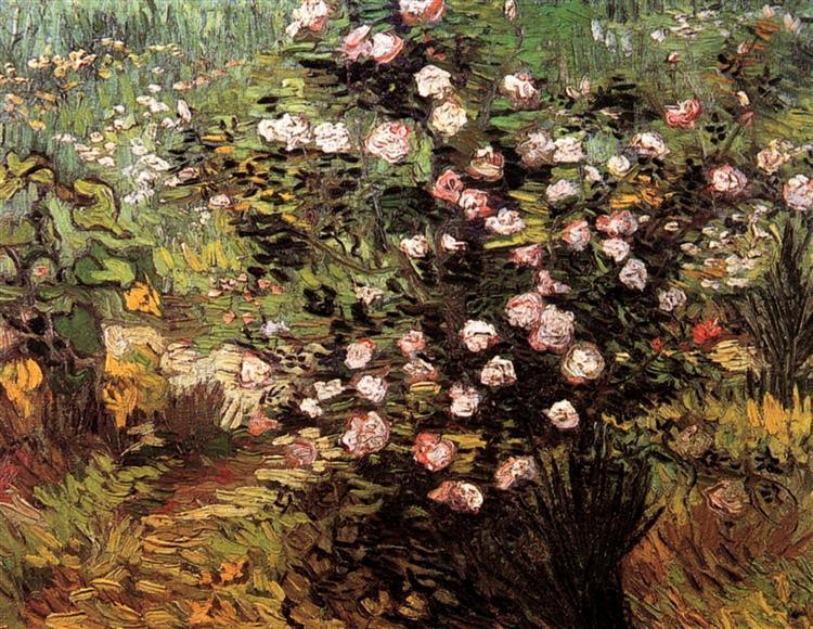 pintura Rosal En Flor - Vincent Van Gogh