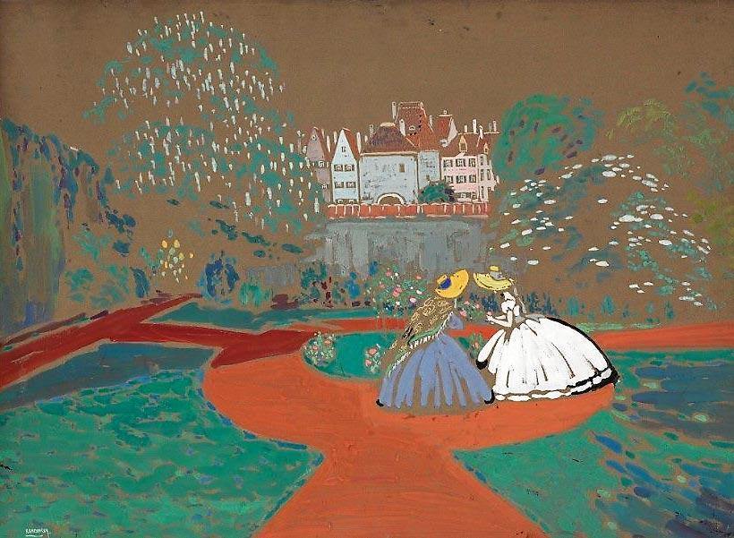 pintura Rosas - Wassily Kandinsky