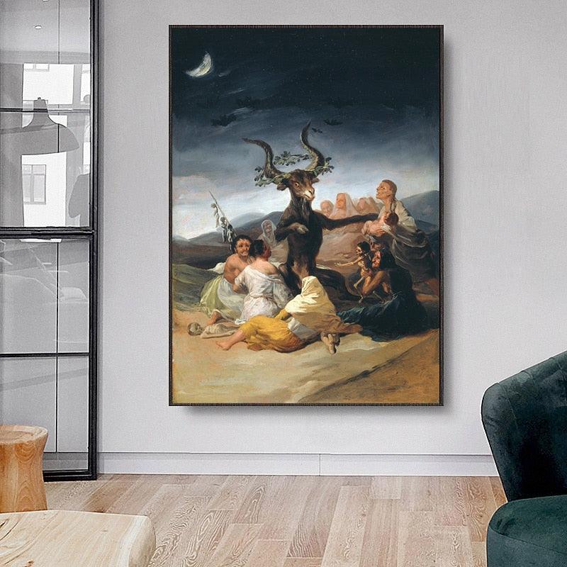 pintura Sábado de Brujas - Francisco Goya
