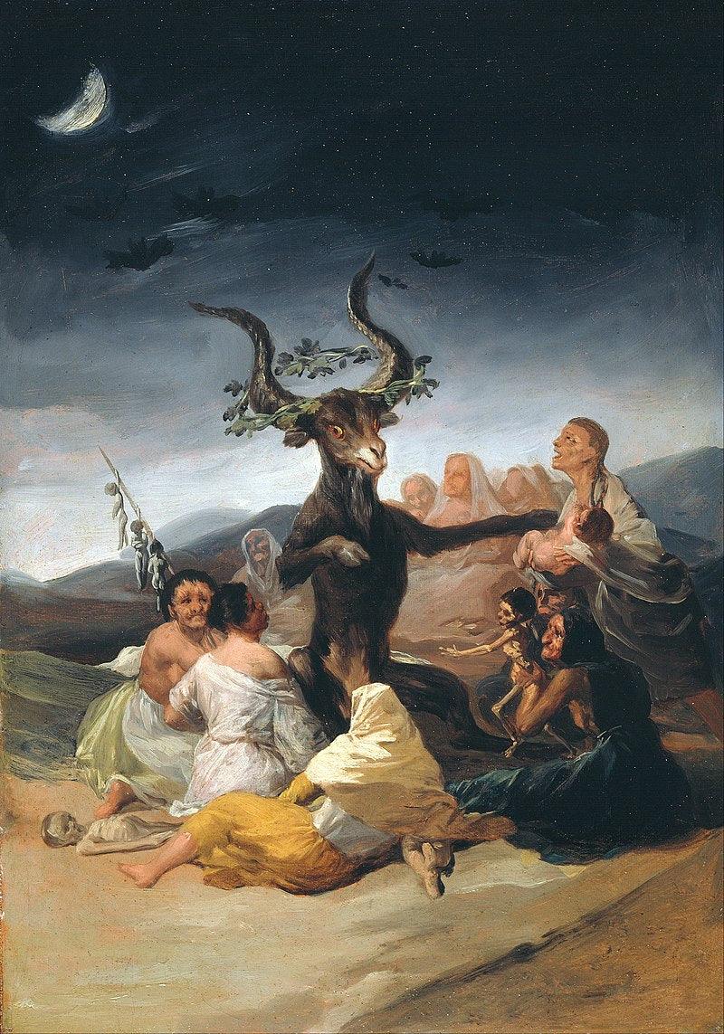 pintura Sábado de Brujas - Francisco Goya