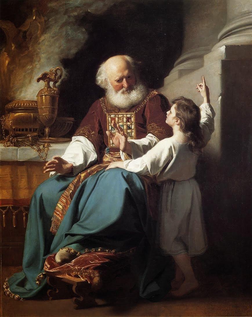 pintura Samuel Leyendo A Eli Los juicios De Dios Sobre La Casa De Elis - John Singleton Copley