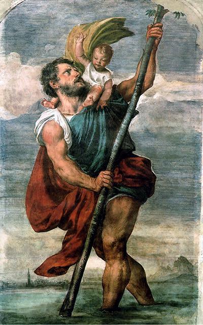 pintura San Cristóbal - Tiziano