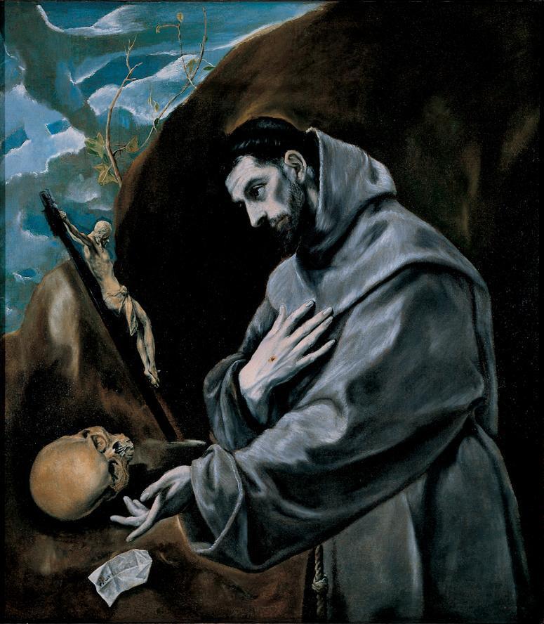 pintura San Francisco Rezando - El Greco