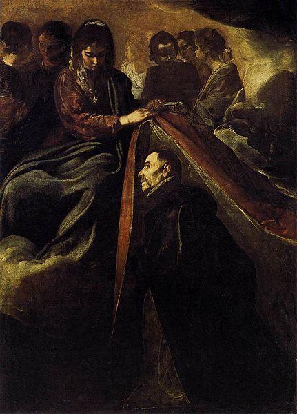 pintura San Ildefonso Recibiendo La Casulla De La Virgen - Diego Velázquez