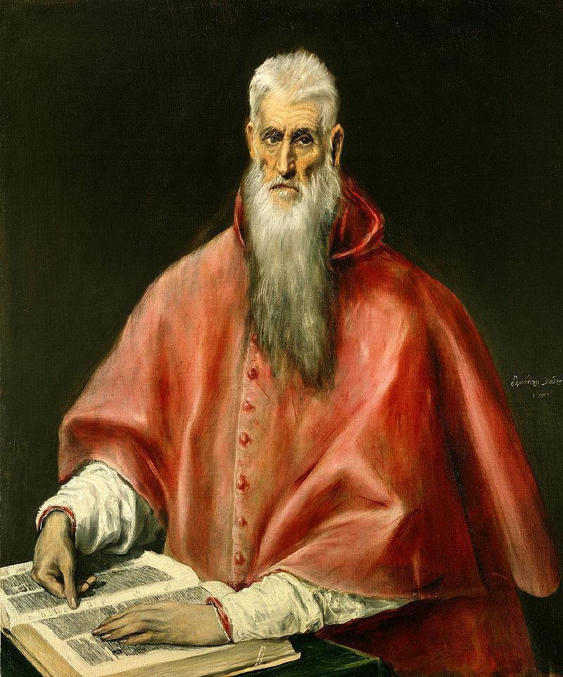 pintura San Jerónimo Como Cardenal - El Greco